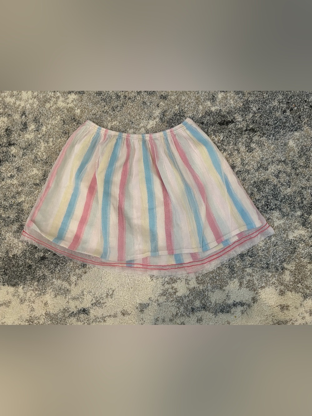 Pastel Stripe girls Skirt - Multi